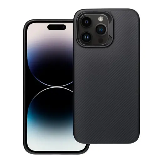 Carbon Elite Mag phone case with MagSafe support for iPhone 14 Pro Max black