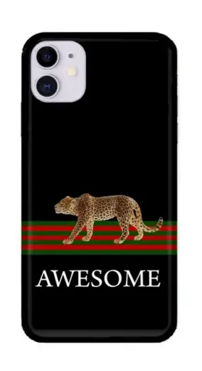 Fusion Awesome Cheetah Back Case Silikona Aizsargapvalks Priekš Apple iPhone 11 Melns