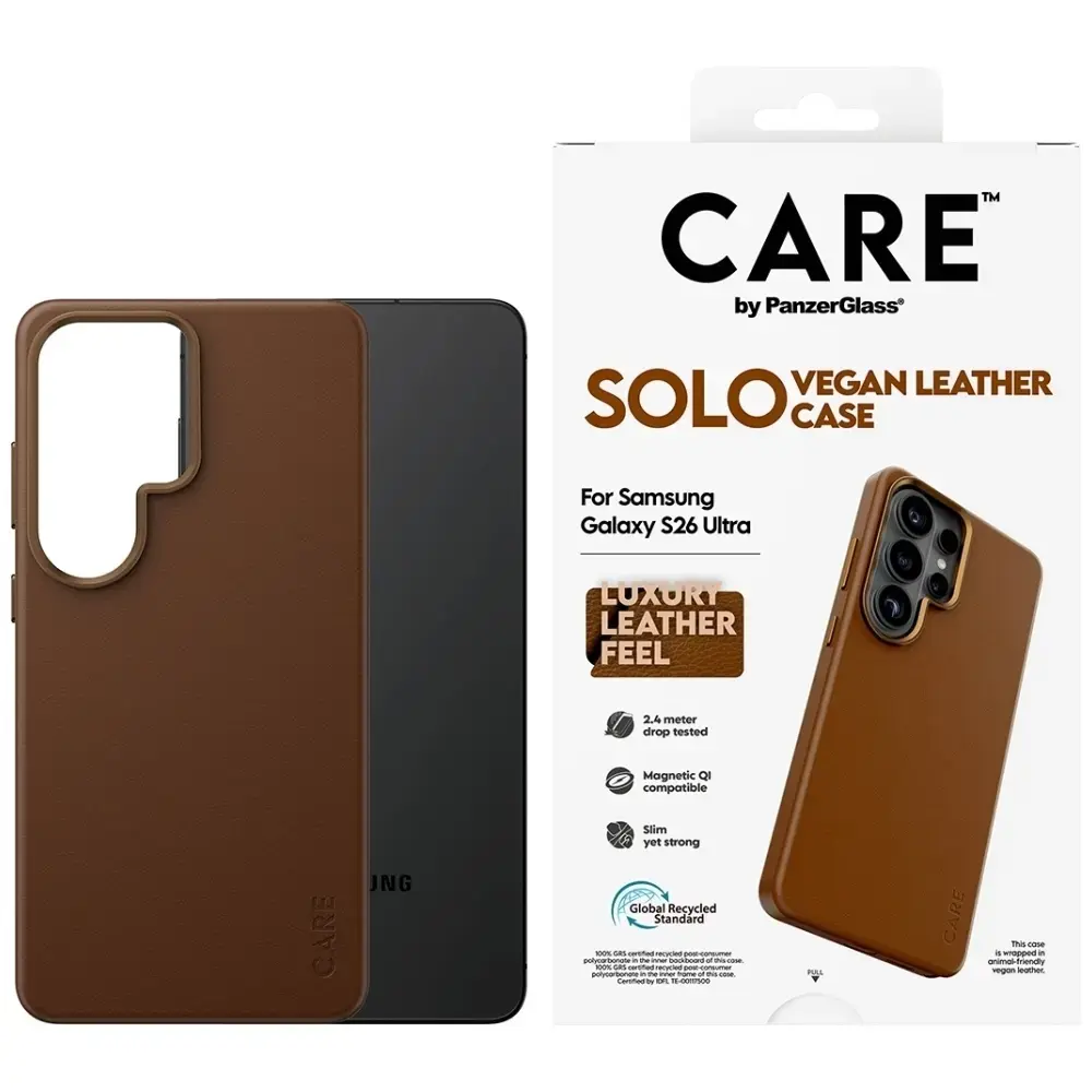 CARE by PanzerGlass Solo Qi maciņš telefonam Samsung Galaxy S26 Ultra (S948) brūns