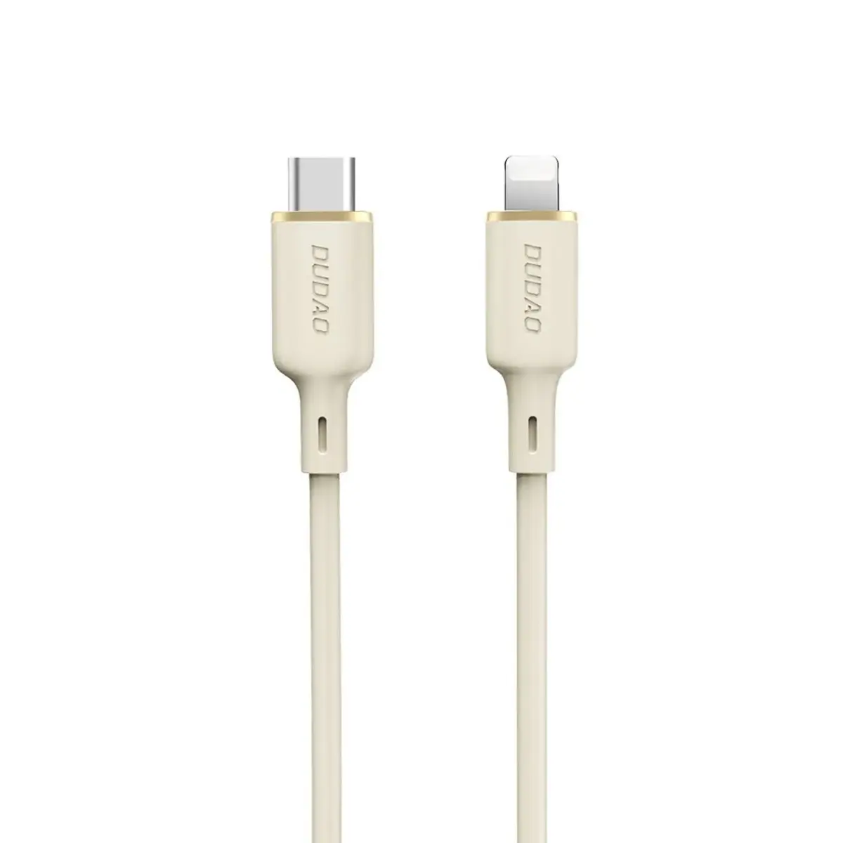 Dudao L7SCL datu pārraides un uzlādes vads | USB-C uz Lightning | 30W | 2m | bēšs