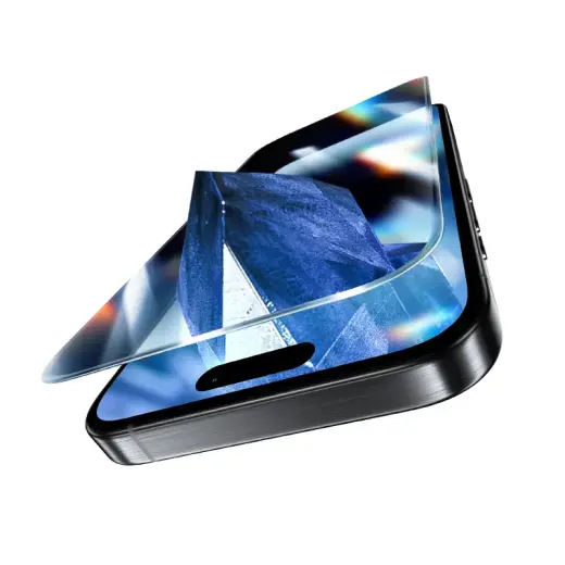 Benks Tempered glass Glass Warrior Sapphire Coating (LL65) for Iphone 16 Pro black (Thin Edge)