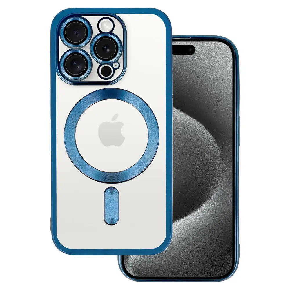 Metallic Magsafe Case for Iphone 15 Blue