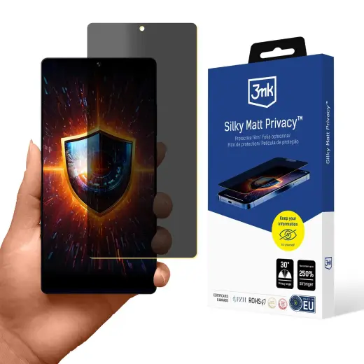 Защитная плёнка 3mk Silky Matt Privacy для Samsung Galaxy S25 Ultra (S938) (эффект приватности)