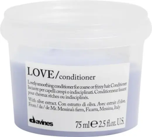 Davines Mini LOVE Smoothing Conditioner for Frizzy Hair 2.63 Oz/ 75 Ml