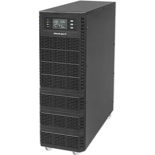 Qoltec Uninterruptible Power Supply UPS | 10kVA | 10000W | Power factor 1.0 | LCD | EPO | USB | On-line