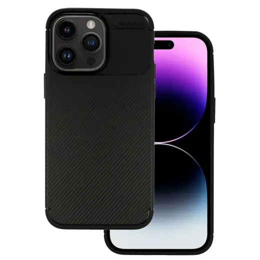 Tel Protect Carbon Elite maciņš telefonam iPhone 15 Pro Max melns