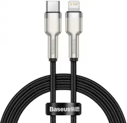 Baseus Cafule datu pārraides un uzlādes vads | USB-C uz Lightning | 20W | 1m | melns