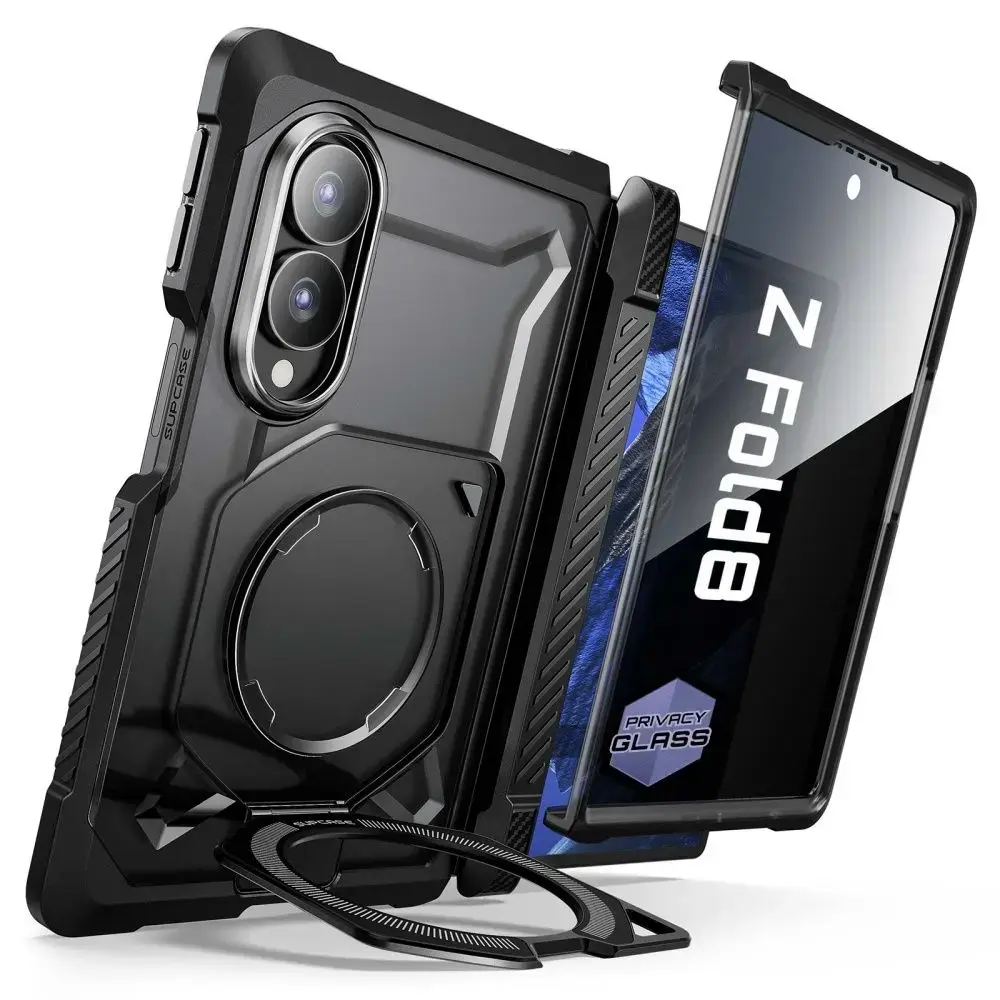 Supcase UB GRIP MAG MAGSAFE GALAXY Z FOLD 8 PRIVACY GLASS BLACK