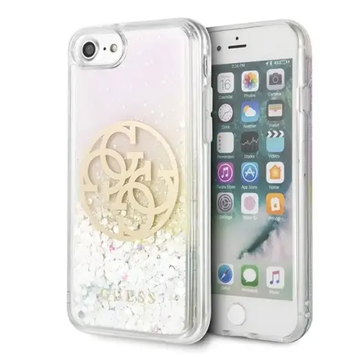 Guess GUHCI8LGIRGP iPhone 7|8|SE 2020 | SE 2022 hard case Liquid Glitter 4G Circle