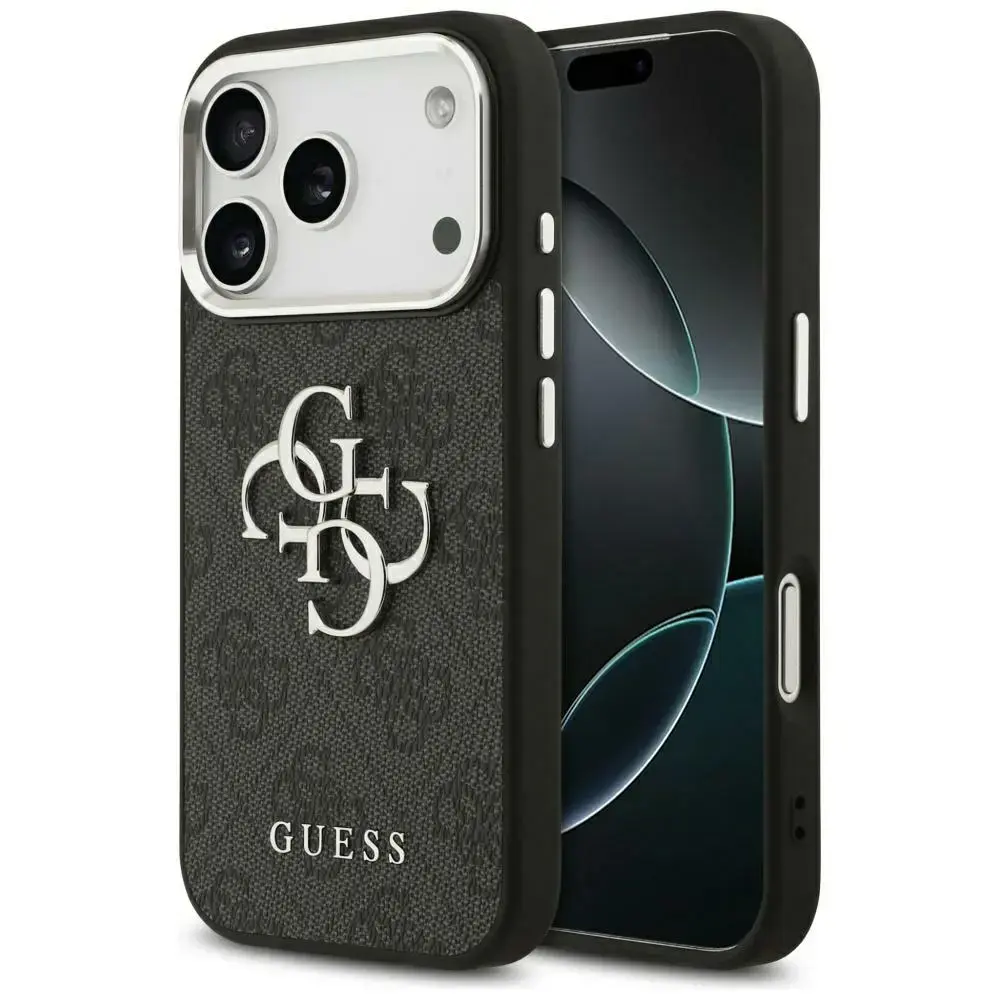 Guess 4G Big 4G Classic Logo maciņš telefonam iPhone 17 Pro Max melns