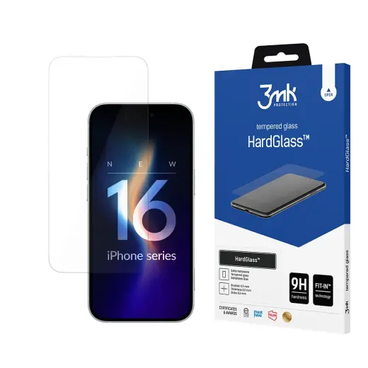 Tempered Glass 9H 3mk HardGlassâ¢ for Apple iPhone 16 Pro