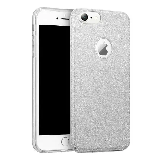 Shining maciņš telefonam iPhone 13 Pro sudraba krāsā