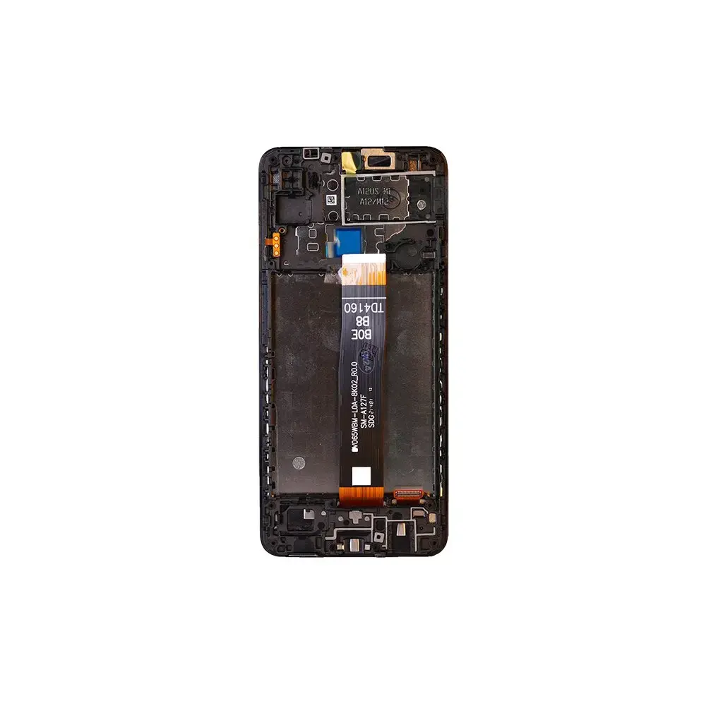 LCD display + Touch Unit + Front Cover for Samsung A127F Galaxy A12 Black