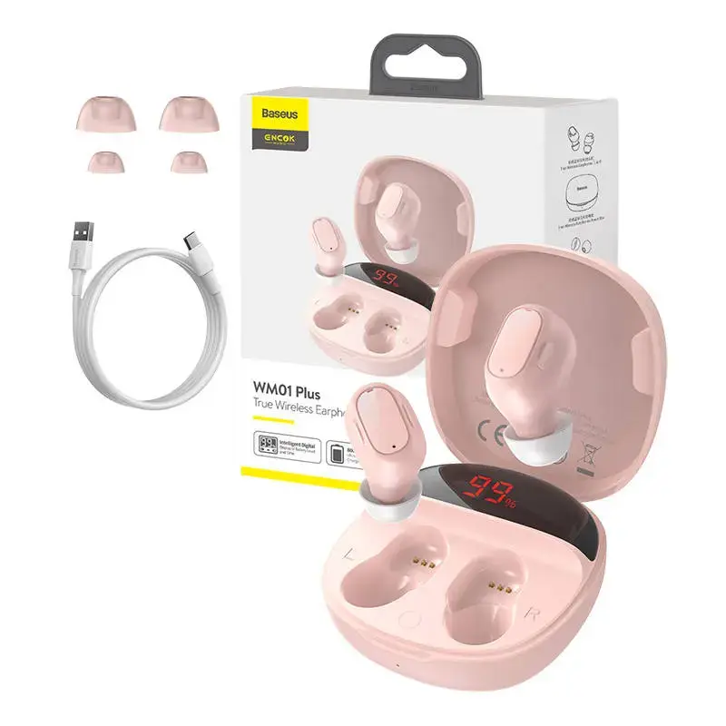Baseus Encok True Wireless Earphones WM01 Plus (Pink)