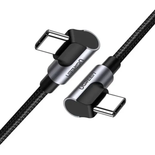 Ugreen US323 datu pārraides un uzlādes vads | USB-C uz USB-C | 60W | 2m | melns