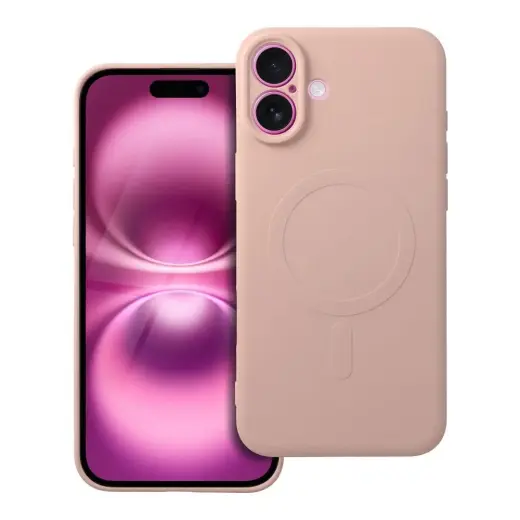 Silicone Mag Cover maciņš ar MagSafe atbalstu telefonam iPhone 16 Plus rozā
