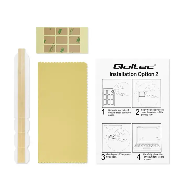 Qoltec Privacy filter 23.6" | 16:9 | Eye protection | Panoramic