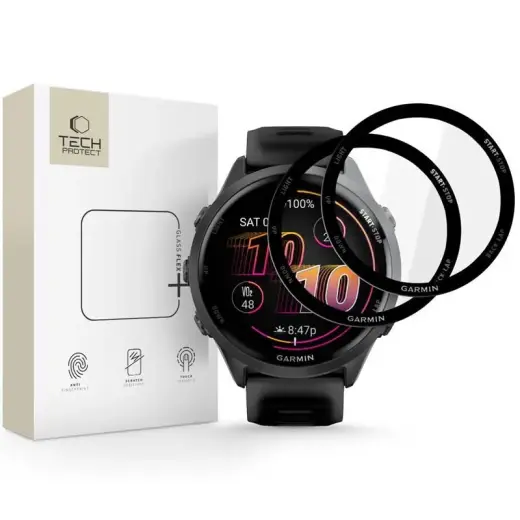 SZKŁO HYBRYDOWE TECH-PROTECT GLASS FLEX+ 2-PACK GARMIN FORERUNNER 970 | 570 (47 MM) BLACK