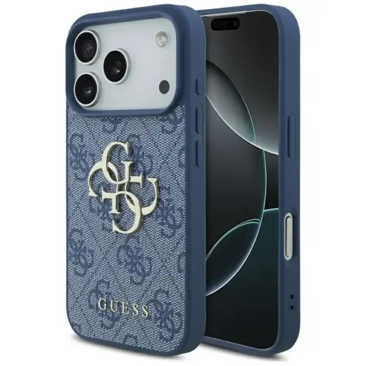 Guess 4G Big Logo Case for iPhone 17 Pro - Blue