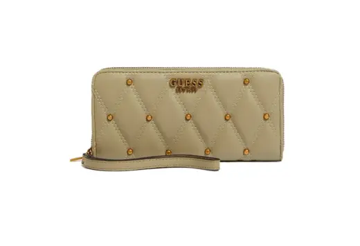 Guess, Triana, Textile Wallet, SLG Large Zip, SWQS8553460, Green, For Women