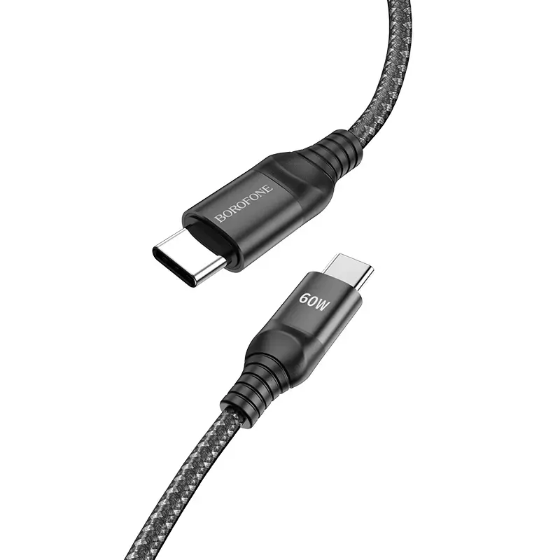 Borofone Cable BX56 Delightful - Type C to Type C - 60W 3A 1,5 metres black