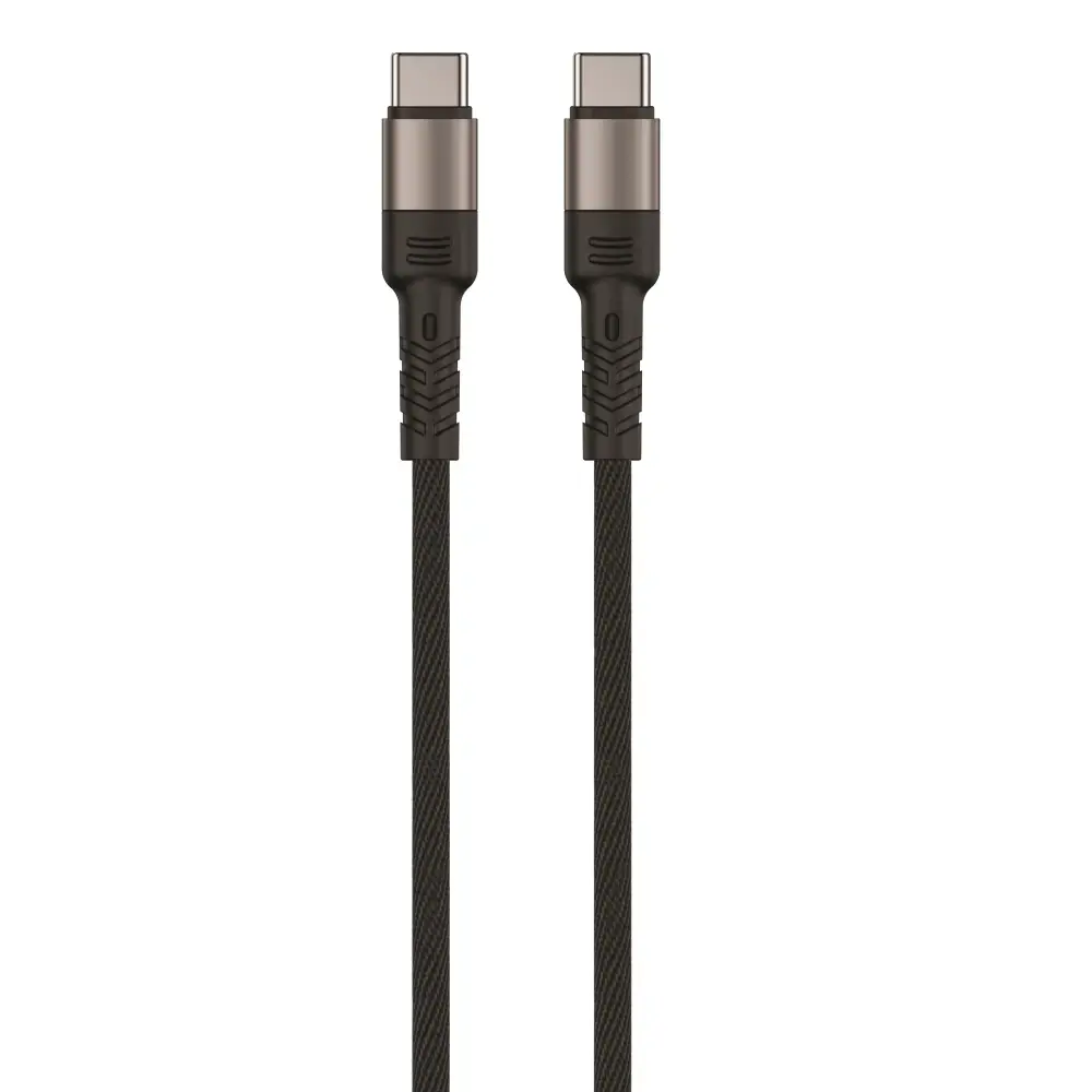 Setty KSL-02 datu pārraides un uzlādes vads | USB-C uz USB-C | 100W | 1m | melns