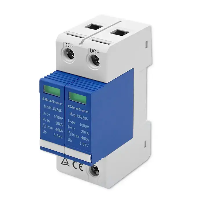 Qoltec DC surge protector arrester| 2P | 1000V | T2 | C