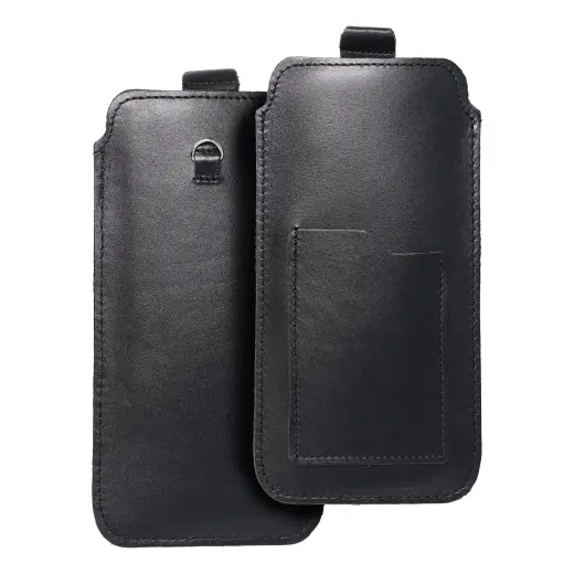 ROYAL - Leather universal blet pocket / black - Size 2XL+tall - SAMSUNG S21 ULTRA / HUAWEI P Smart 2021 / XIAOMI Redmi 12 / OPPO A98 5G