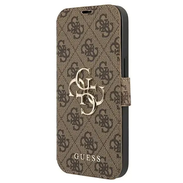 Guess GUBKP13X4GMGBR iPhone 13 Pro Max 6,7" | brūns magnētveida maciņš 4G Big Metal Logo