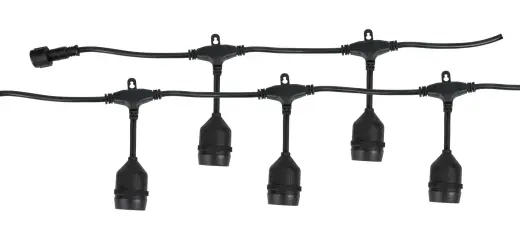 Decorative light string, 5m long, without bulbs
