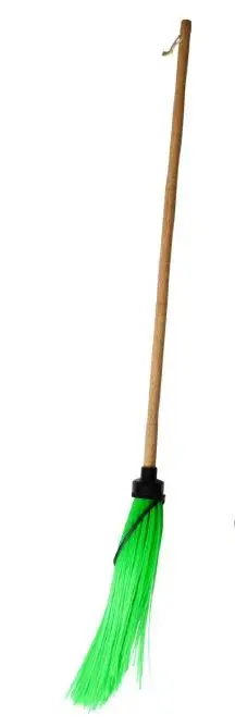 HORTUS Broom with handle round green