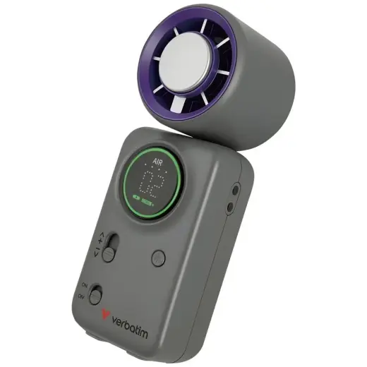 Handheld fan Verbatim Cool `n` Go Ice Touch Mini purple grey 32347