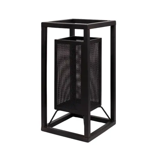 Laterna metāla Livio 16x16x31cm, melna