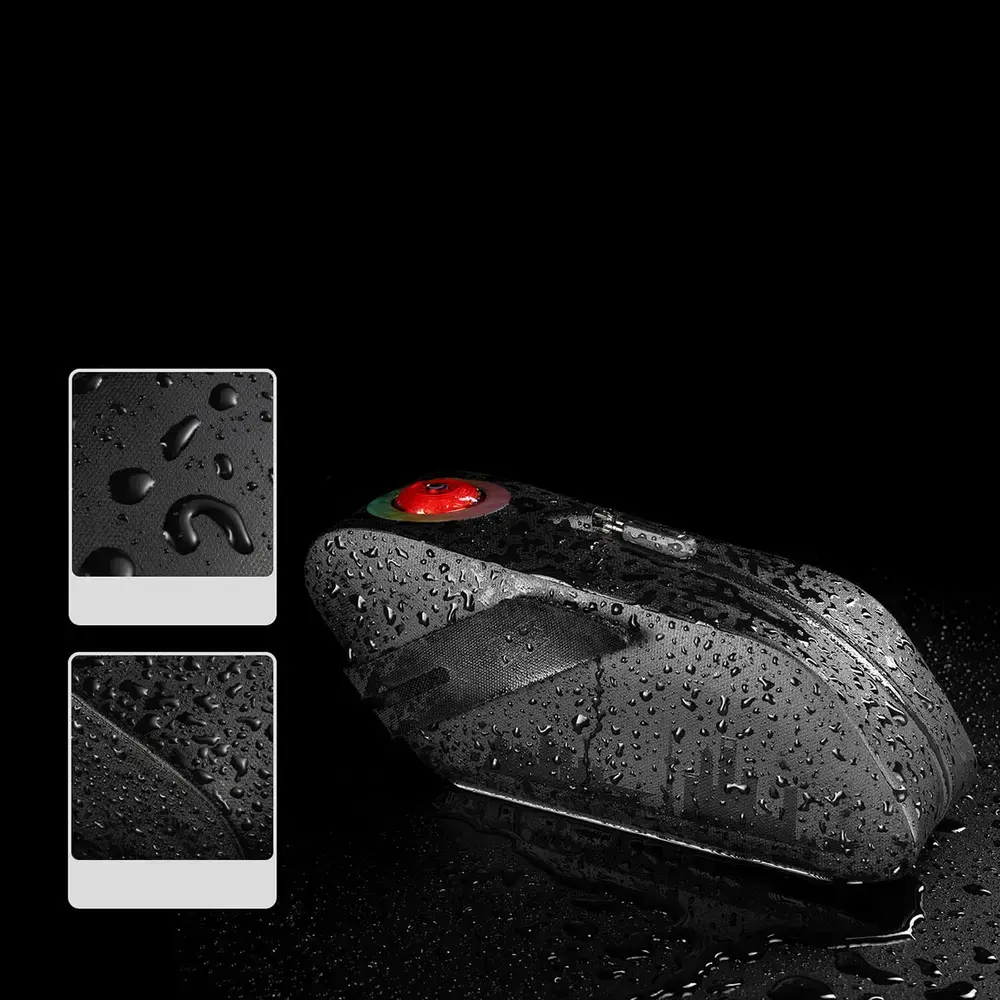Torba rowerowa Rockbros AS-078-1 podsiodłowa z inteligentną lampką tylną 0,8 l - czarna