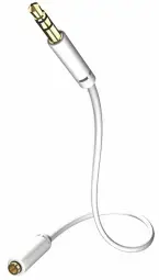 Kabelis Inakustik 3.5mm Male - 3.5mm Female 3m White