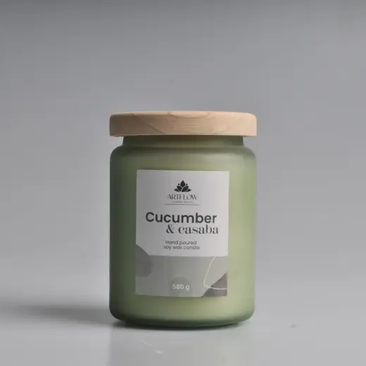 Aromātiskā svece CUCUMBER & CASABA 580gr, +|- 60h