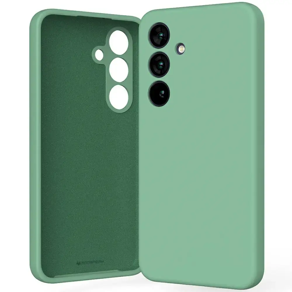 Mercury Silicone Phone Case for Samsung Galaxy S25 green