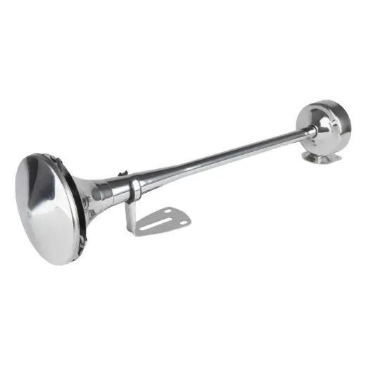 Horn fanfare sound signal chrome 520mm 12V 24V HighTone AMIO-04077