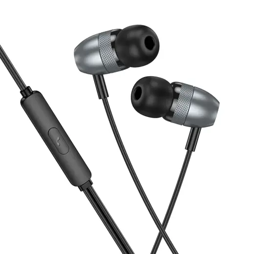 Borofone Earphones BM95 Excepcional with microphone grey
