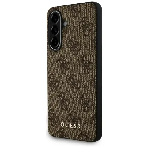 Case Guess 4G Metal Gold Logo for Samsung Galaxy A56 brown