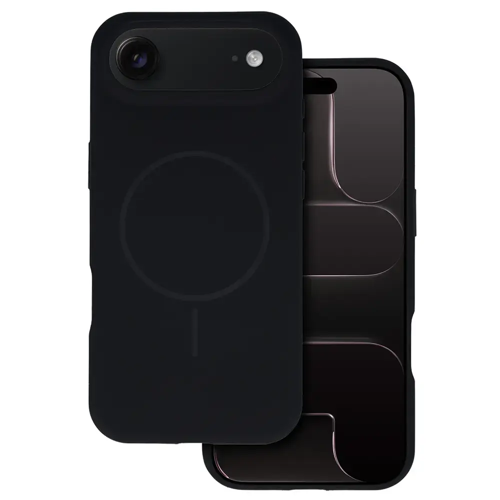 Slim Silicone maciņš ar MagSafe atbalstu telefonam iPhone 17 Air melns