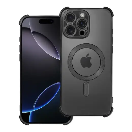 Case for iPhone 16 PRO MAX compatible with MagSafe Antishock Electro black