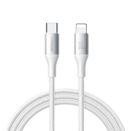 Joyroom S-A28 Flash Series datu pārraides un uzlādes vads | USB-C uz Lightning | 30W | 1m | balts