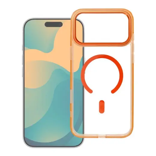 Frame Clear Hybrid telefoni ümbris MagSafe toega iPhone 17 Pro Max | iPhone 18 Pro Max oranž