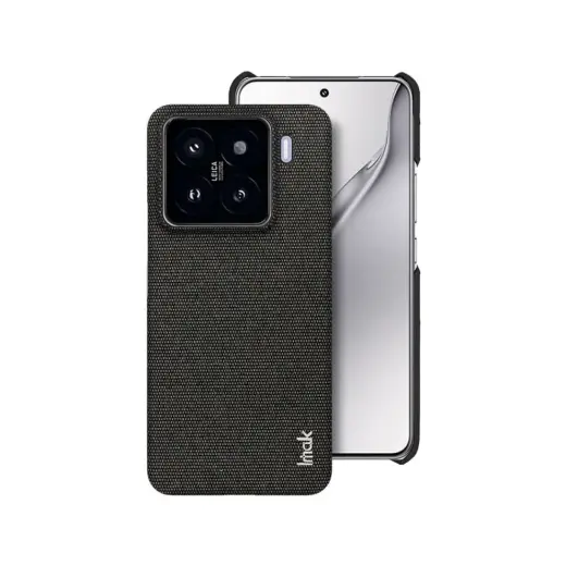 (Black, for Xiaomi 15) Imak Ruiyi Series Cloth Texture PU + PC Phone Case, for Xiaomi 15 Pro, for Xiaomi 15, for Xiaomi 14T Pro, for Xiaomi 14T, for X