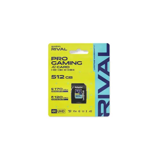 Goodram memory card Rival M2AA Micro SDXC 512GB UHS-I U3 A2 V30 170 / 120 MB/s