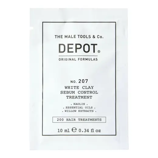 Depot, 200 Hair Treatments No. 207, Kaolin, Scalp Treatment Cream Mask, For Regulation Of Excessive Sebum, 10 ml