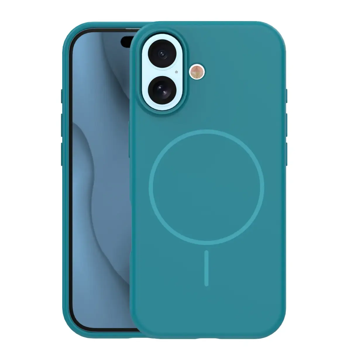 Silicone Thin maciņš ar MagSafe atbalstu telefonam iPhone 17 zils