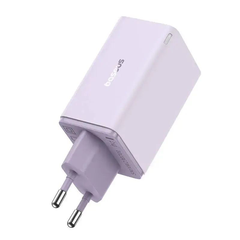 Baseus GAN6 Pro ātrā lādētāja | 2xUSB-C + 2xUSB | 65W | purpurs