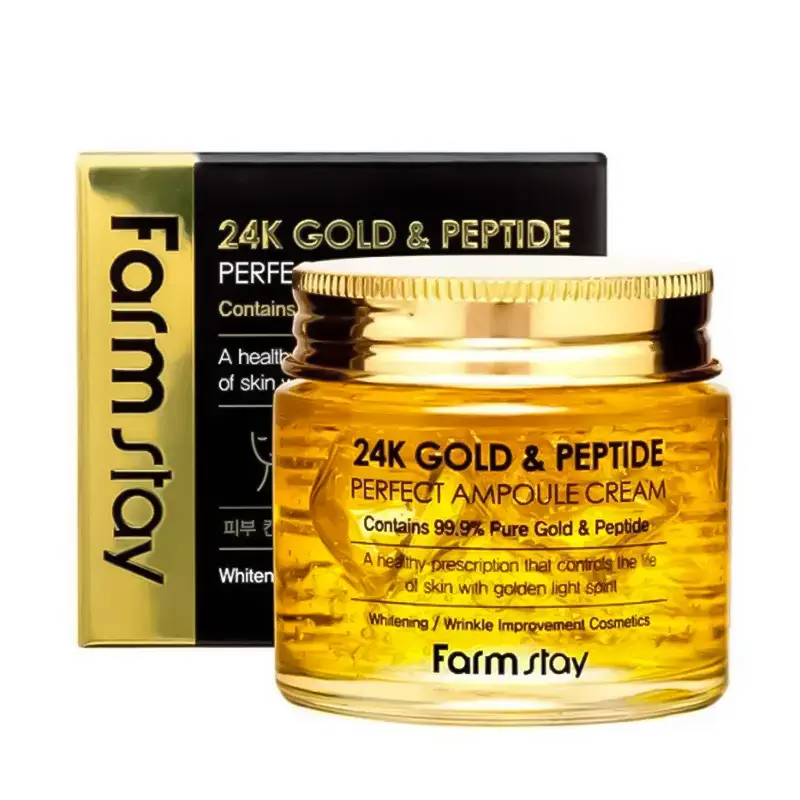 FARMSTAY 24K Gold AND Peptide Perfect Ampoule Cream 80 ml